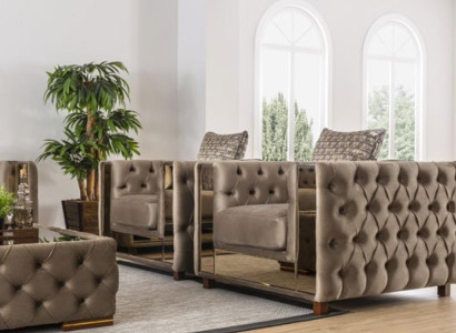 Luxus Sessel Chesterfield Einsitzer klassisch Couch Möbel Einrichtung Sofa 1er